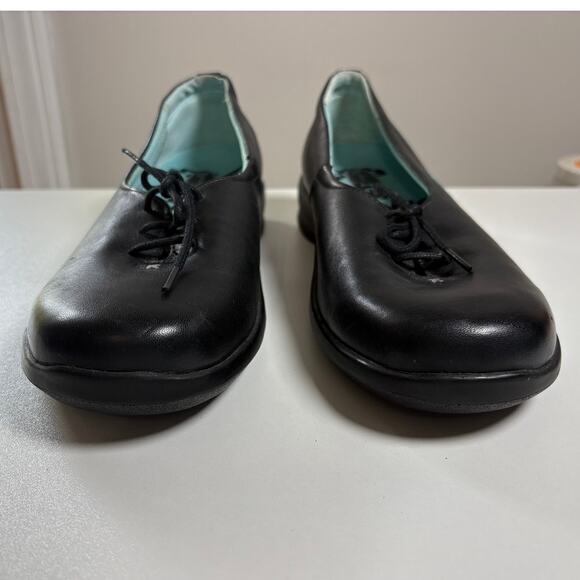 Aetrex US 7 Wide Leather Embroidered Lace Up Orthotic Comfort Shoes - Picture 4 of 7